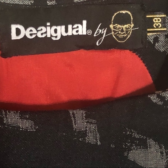 DESIGUAL Black Red White Sleeveless Dress Size 6 US 38 EU - Picture 7 of 10